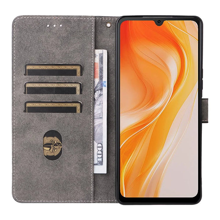 For Cubot P90 Case Wallet RFID Blocking PU Leather Phone Cover Stand with Strap - Blue - 2