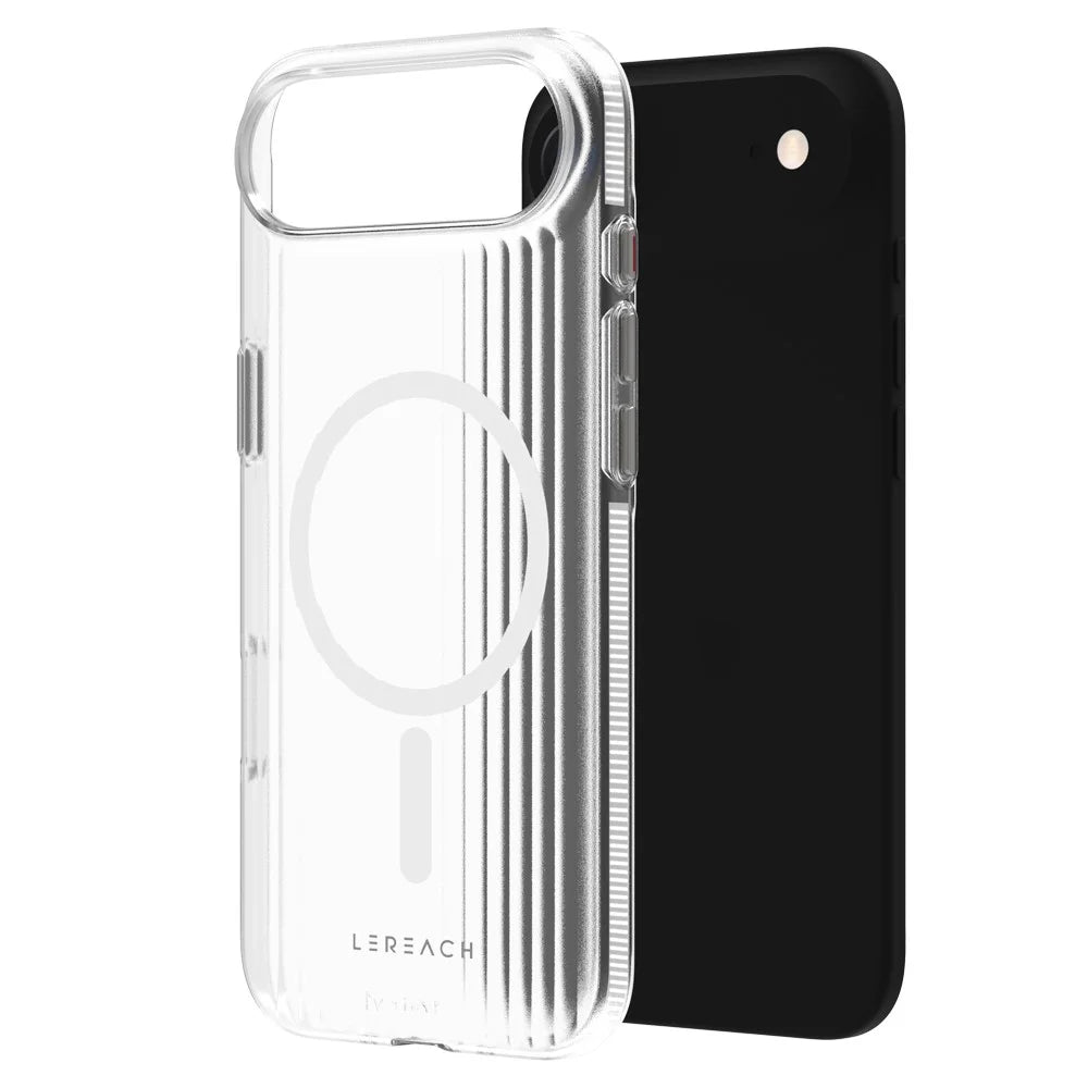 LEREACH TOC Series for iPhone Air Case Flowing Grid PC Phone Cover Compatible with MagSafe - White - 1