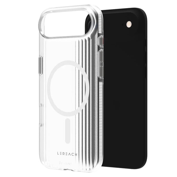 LEREACH TOC Series for iPhone Air Case Flowing Grid PC Phone Cover Compatible with MagSafe - White - 1
