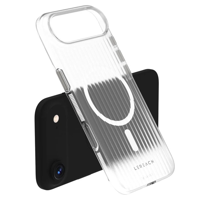 LEREACH TOC Series for iPhone Air Case Flowing Grid PC Phone Cover Compatible with MagSafe - White - 2