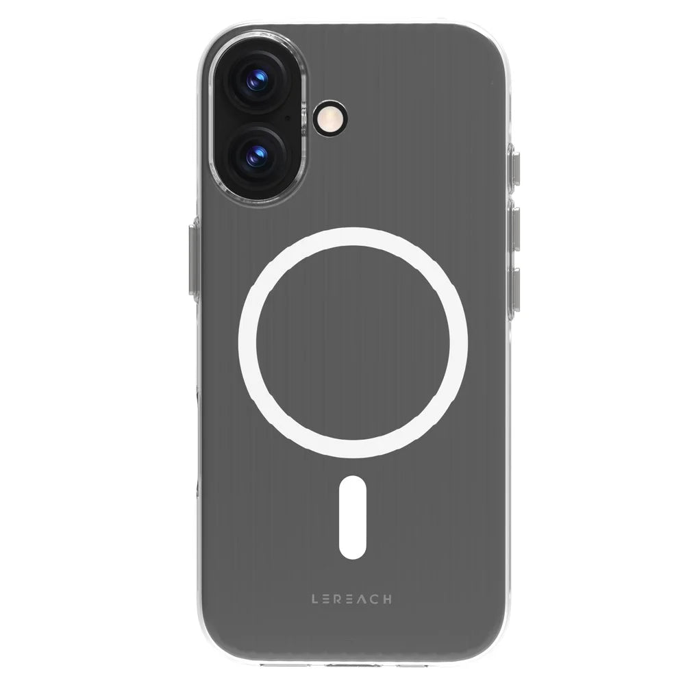 LEREACH TOC Series for iPhone 17 Case Flowing Grid PC Phone Cover Compatible with MagSafe - White - 6