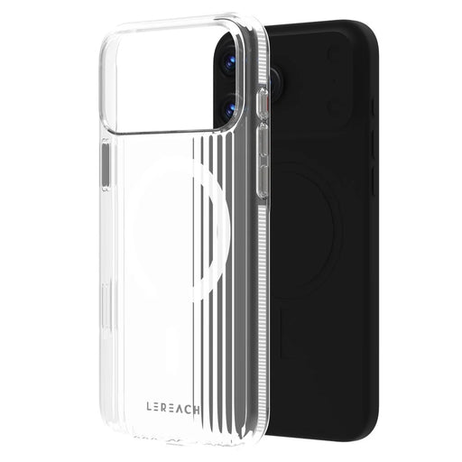 LEREACH TOC Series for iPhone 17 Pro Case Flowing Grid PC Phone Cover Compatible with MagSafe - White - 1