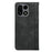 For OnePlus 15 5G Case Hidden Magnetic Closure Calf Texture Leather Phone Cover - Black - 5