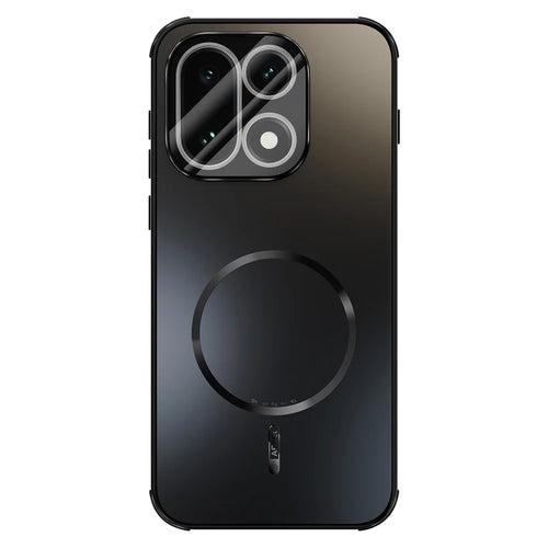 ABEEL For OnePlus 15 5G Magnetic Case TPU PC Cooling Matte Phone Back Cover with Lens Film - Black - 1