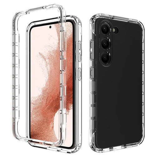 Crystal Clear Phone Case for Samsung Galaxy S23+ TPU Hard PC Protective Case Gradient Color Shockproof Cover - Transparent - 1