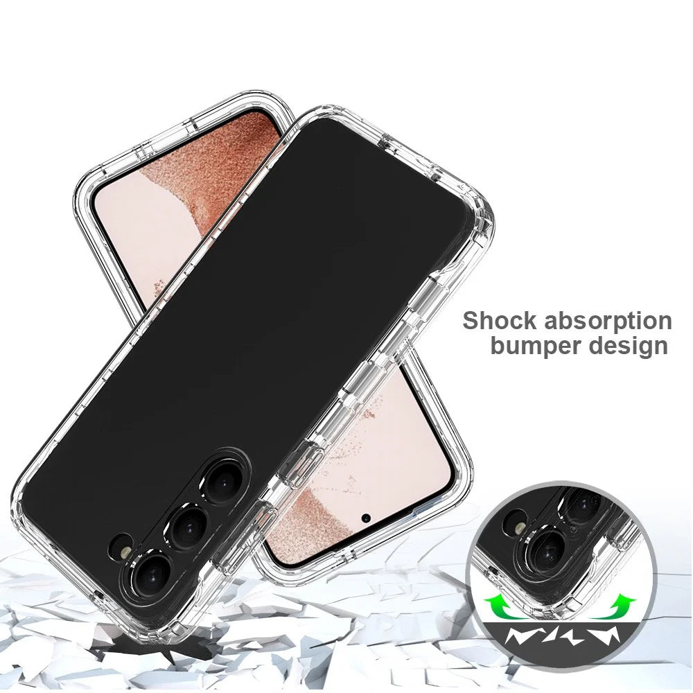 Crystal Clear Phone Case for Samsung Galaxy S23+ TPU Hard PC Protective Case Gradient Color Shockproof Cover - Transparent - 4