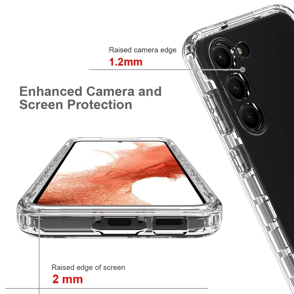 Crystal Clear Phone Case for Samsung Galaxy S23+ TPU Hard PC Protective Case Gradient Color Shockproof Cover - Transparent - 6