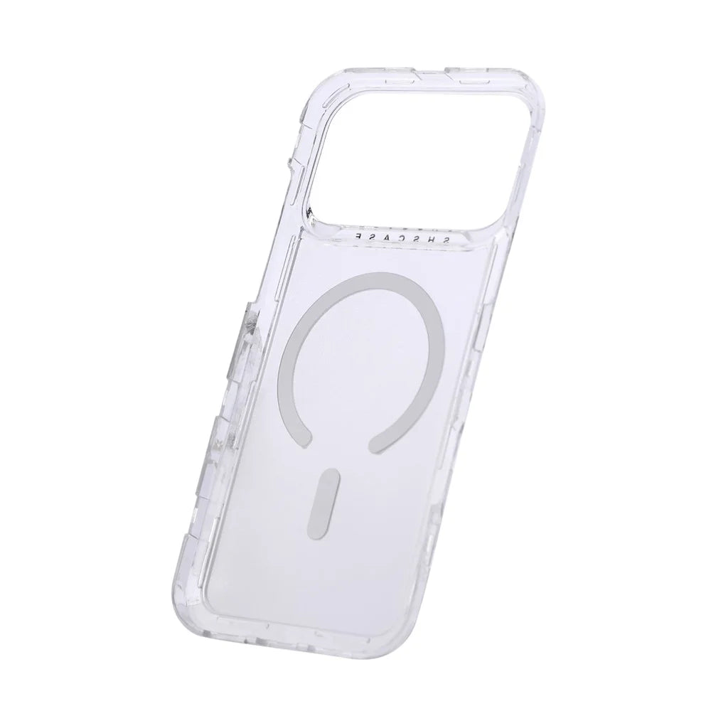 For iPhone 18 Pro / 17 Pro Case Compatible with MagSafe 3 in 1 TPU + PC Shockproof Matte Phone Back Cover - White - 5