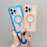 For iPhone 16 Pro Case Compatible with MagSafe 3 in 1 TPU + PC Matte Phone Back Cover with Hand Strap - Orange - 5