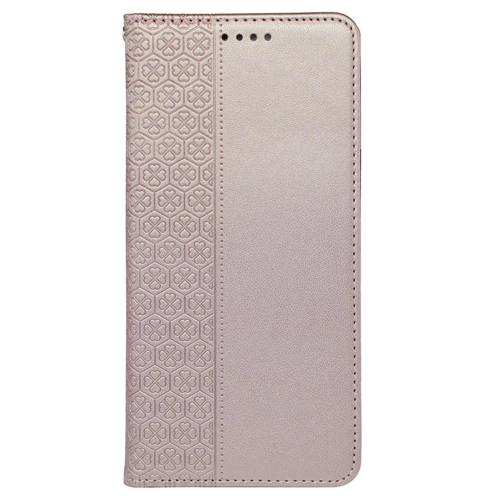For Google Pixel 10 / 10 Pro Case Four Leaf Clover Leather Flip Phone Cover Stand Wallet - Rose Gold - 5