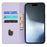 For iPhone 17 Case Four Leaf Clover Leather Flip Phone Cover Stand Wallet - Light Purple - 2
