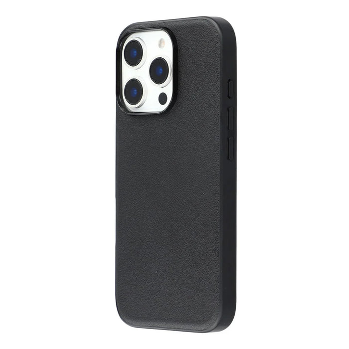 For iPhone 16 Pro Case Compatible with MagSafe Nappa Texture Genuine Cow Leather Coated PC TPU Phone Cover - 4