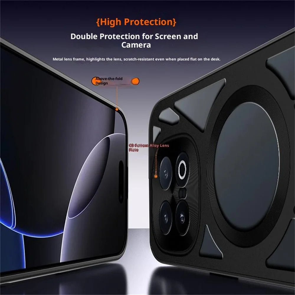 For vivo iQOO 15 5G Magnetic Case Hollow Heat Dissipation Silicone + PC + Metal Bumper Phone Cover - Black - 7