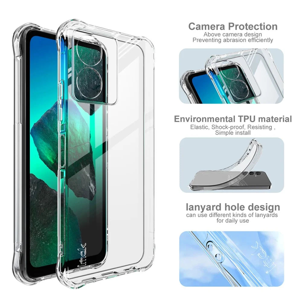 IMAK Clear Case for HMD Key 4G / Aura 2 / Arc 4G Airbag Shockproof Protection TPU Phone Cover - 4
