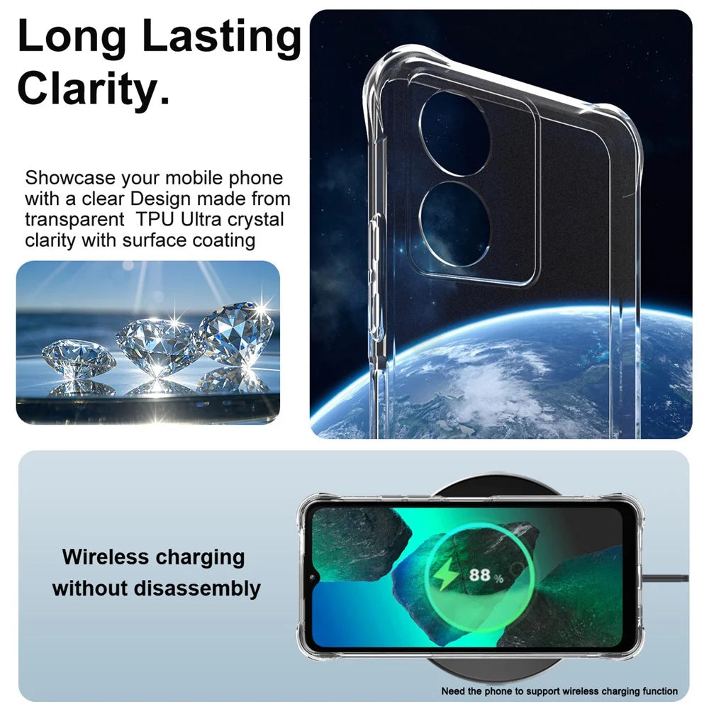 IMAK Clear Case for HMD Key 4G / Aura 2 / Arc 4G Airbag Shockproof Protection TPU Phone Cover - 5