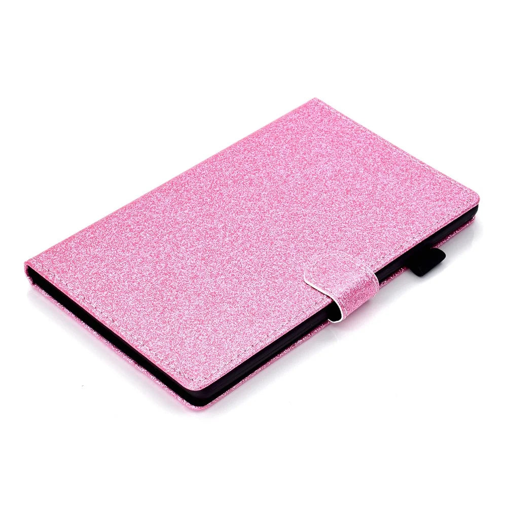 For iPad (2025) / 10.9 (2022) Glitter Powder PU Leather Tablet Case Auto Wake / Sleep Anti-Scratch Cover with Stand Card Holder - Pink - 4