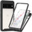 For Google Pixel 7 Pro 5G PET Screen Protector Phone Case Hard PC + Soft TPU Shockproof Cover - Black - 1