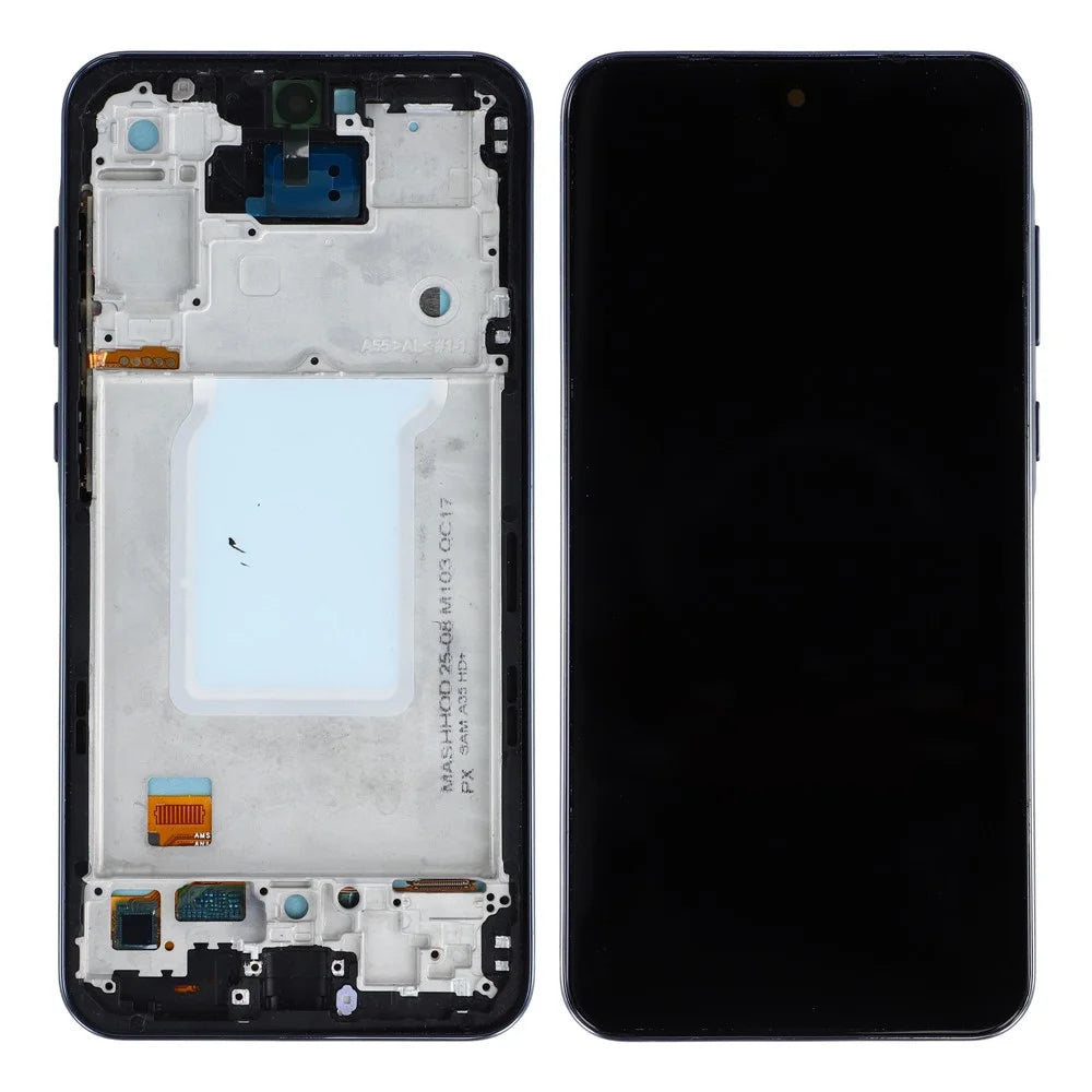 For Samsung Galaxy A55 5G A556 Grade C LCD Screen and Digitizer Assembly + Frame (In-Cell Technology) (Without Logo) - 1
