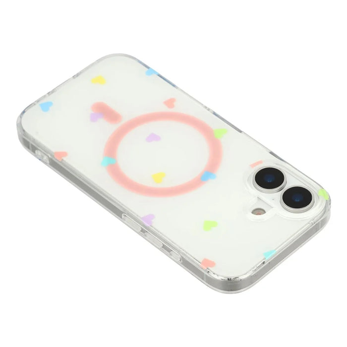 For iPhone 17 Case Little Heart Pattern TPU + PC Protective Phone Cover Compatible with MagSafe - Multi-color - 5