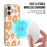 For iPhone 17 Case Compatible with MagSafe Floral Pattern TPU PC Phone Back Cover - Orange - 4