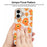 For iPhone 17 Case Compatible with MagSafe Floral Pattern TPU PC Phone Back Cover - Orange - 5