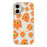 For iPhone 16 Case Compatible with MagSafe Floral Pattern TPU PC Phone Back Cover - Orange - 3