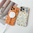 For iPhone 17 Pro Max Case Compatible with MagSafe Floral Pattern TPU PC Phone Back Cover - Orange - 3