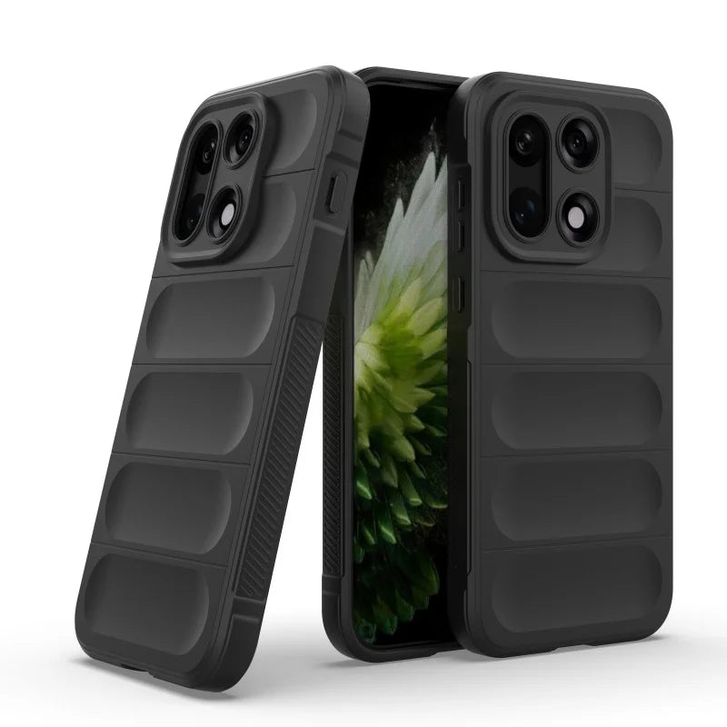 WANLONFENG For OnePlus 15 5G TPU Case  HD Series Anti Slip Phone Cover with Tempered Glass - Black - 2