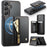 JEEHOOD For Samsung Galaxy A35 5G Case  J12 Magnetic Detachable Zipper Wallet Kickstand Leather Back Cover Magnetic Case - Black - 1