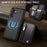 JEEHOOD For Samsung Galaxy A35 5G Case  J12 Magnetic Detachable Zipper Wallet Kickstand Leather Back Cover Magnetic Case - Black - 4