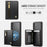 JEEHOOD For Samsung Galaxy A35 5G Case  J12 Magnetic Detachable Zipper Wallet Kickstand Leather Back Cover Magnetic Case - Black - 5
