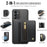 JEEHOOD For Samsung Galaxy A34 5G Case  J12 Magnetic Detachable Zipper Wallet Kickstand Leather Back Cover Magnetic Case - Black - 2