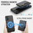 JEEHOOD For Samsung Galaxy A34 5G Case  J12 Magnetic Detachable Zipper Wallet Kickstand Leather Back Cover Magnetic Case - Black - 3