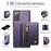 JEEHOOD For Samsung Galaxy S20 FE Case  J12 Magnetic Detachable Zipper Wallet Kickstand Leather Back Cover Magnetic Case - Purple - 2