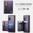 JEEHOOD For Samsung Galaxy S20 FE Case  J12 Magnetic Detachable Zipper Wallet Kickstand Leather Back Cover Magnetic Case - Purple - 5