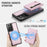 JEEHOOD For Samsung Galaxy S21 Ultra 5G Case  J12 Magnetic Detachable Zipper Wallet Kickstand Leather Back Cover Magnetic Case - Pink - 3