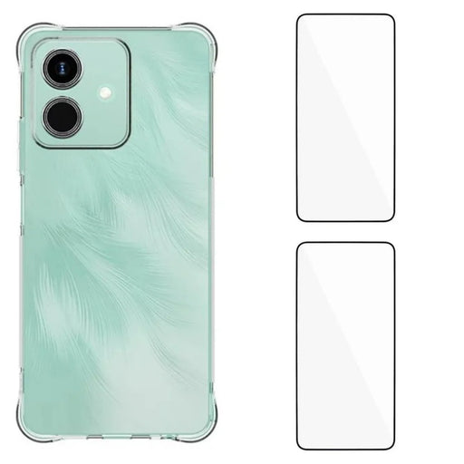 WANLONFENG For Honor Play10 4G TPU Case  WL2 Series 2.0mm Phone Cover with 2Pcs Tempered Glass Films - Transparent - 1
