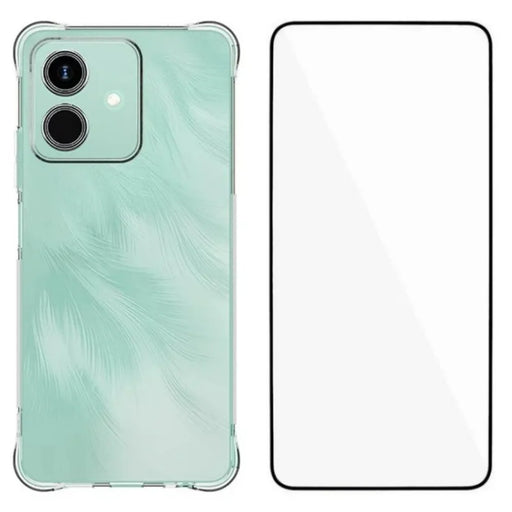WANLONFENG For Honor Play10 4G Case  WL Series 2.0mm TPU Phone Cover with Tempered Glass Film - Transparent - 1