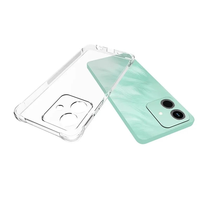 WANLONFENG For Honor Play10 4G Case  WL Series 2.0mm TPU Phone Cover with Tempered Glass Film - Transparent - 3