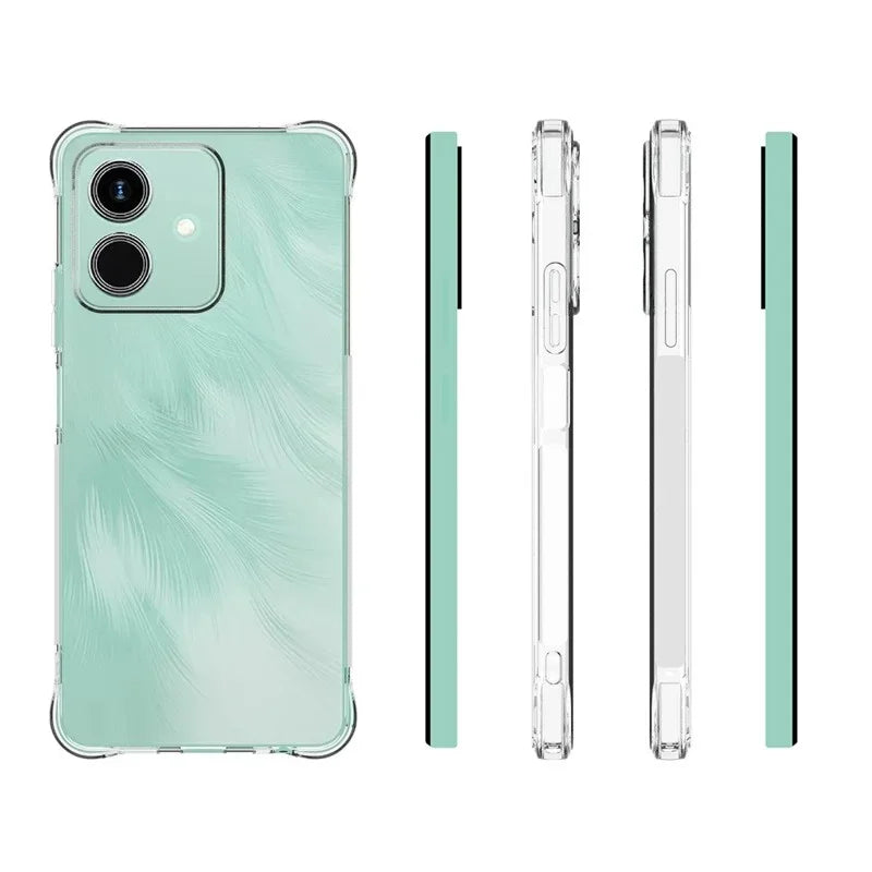 WANLONFENG For Honor Play10 4G Case  WL Series 2.0mm TPU Phone Cover with Tempered Glass Film - Transparent - 6