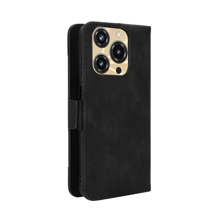 For Oukitel C69 Leather Case Phone Wallet Cover with Multiple Card Slots - Black - 7
