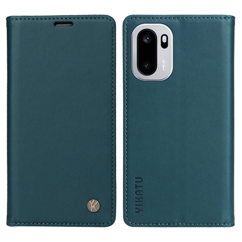 YIKATU For OnePlus 15R 5G / Ace 6T 5G / Ace 6 5G Phone Cases  Magnetic Closure PU Leather Mobile Cover - Green - 1