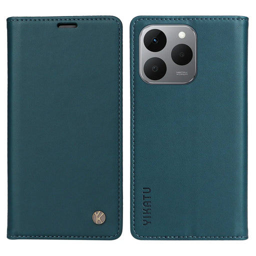 YIKATU For Realme 15T 5G Phone Cases  Magnetic Closure PU Leather Mobile Cover - Green - 1