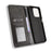 For Oukitel C69 Leather Case Wallet Stand Retro Texture Phone Cover - Black - 5