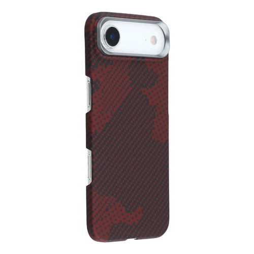 For iPhone Air Magnetic Case Camouflage Pattern Aramid Fiber Phone Cover with Metal Lens Frame - 1
