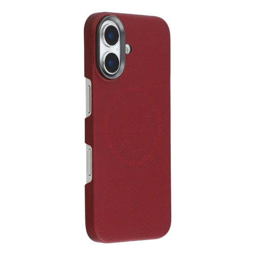 For iPhone 17 Magnetic Case Fine Grid Aramid Fiber Phone Cover with Metal Lens Frame - 1