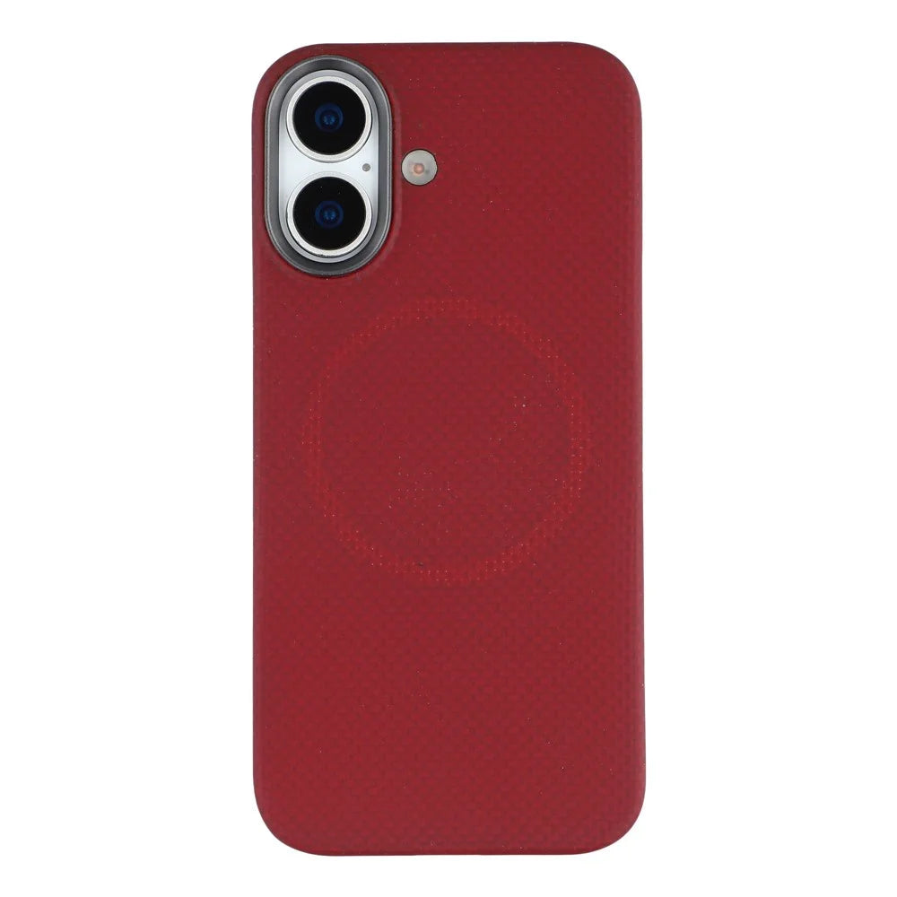 For iPhone 17 Magnetic Case Fine Grid Aramid Fiber Phone Cover with Metal Lens Frame - 3