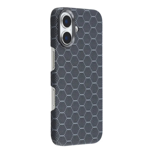 For iPhone 17 Magnetic Case Honeycomb Texture Aramid Fiber Phone Cover - 1