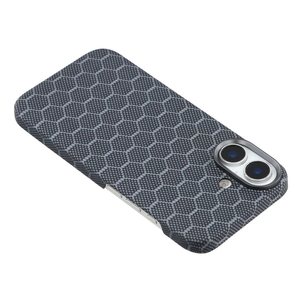 For iPhone 17 Magnetic Case Honeycomb Texture Aramid Fiber Phone Cover - 5