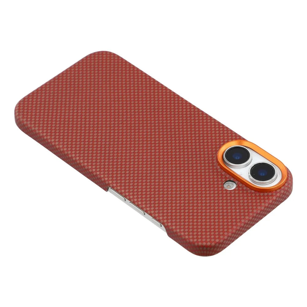 For iPhone 17 Magnetic Case Aramid Fiber Phone Cover with Metal Lens Frame - 5